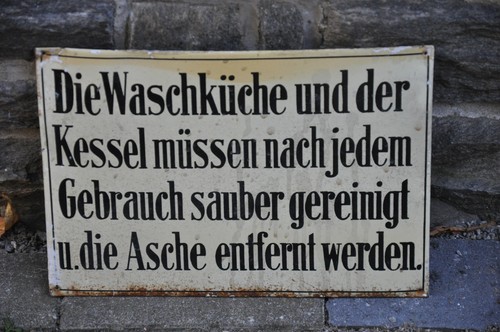Altes blechschild - altes,