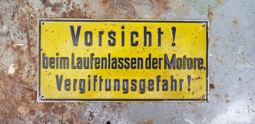 Altes schild blechschild - schild,