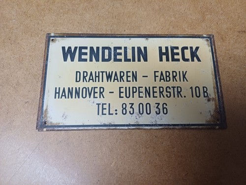 Altes blechschild wendelin - blechschild,