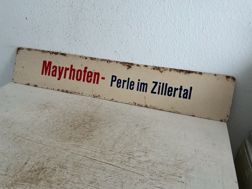 Altes blechschild - blechschild, „