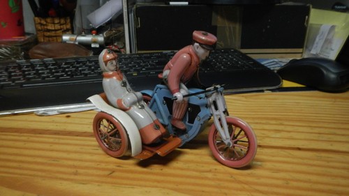 Altes blech spielzeug motorrad - altes,
