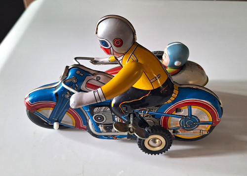 Altes blechspielzeug motorrad - altes,