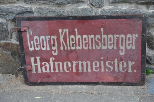 Altes blechschild - altes,