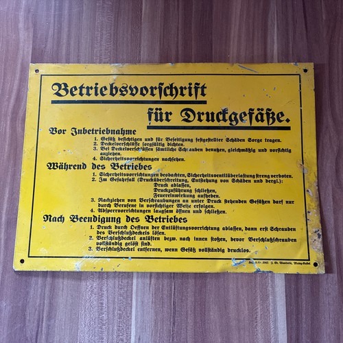 Original altes blechschild - original,