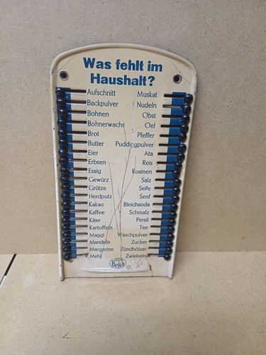 Alte blechtafel was fehlt im - was,