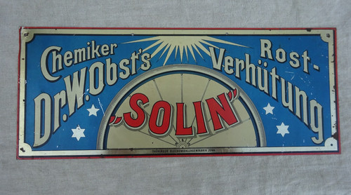 Altes blechschild solin - altes,