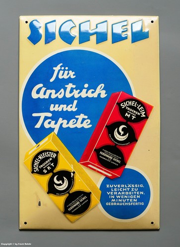 Altes blechschild sichel - altes,