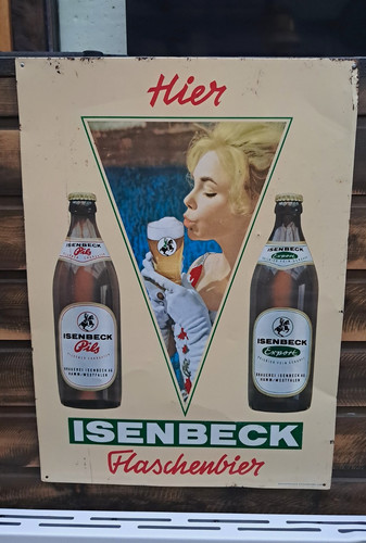 Altes isenbeck blechschild - altes,