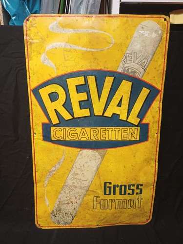 Altes blechschild von reval - blechschild,
