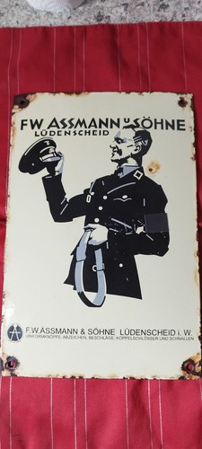 Altes blechschild assmann - altes,