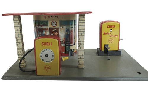 Alte blech shell tankstelle - ,
