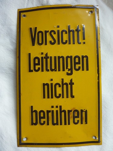 Sehr altes blechschild - altes,