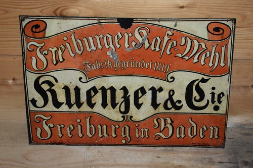 Altes blechschild - blechschild, um
