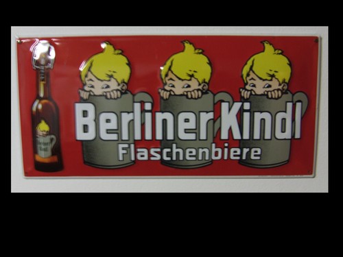 Berliner kindl blechschild alt - berliner,