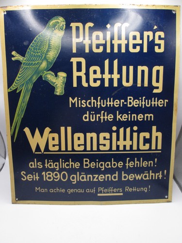 Altes reklame blechschild - altes,