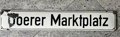 Altes email blech straßen - altes,