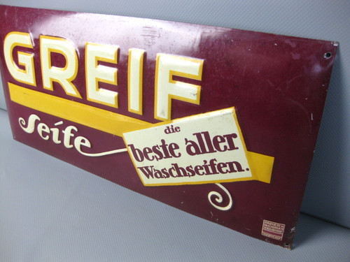 Altes blechschild greif - blechschild,