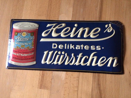 Altes blechschild heines - altes,