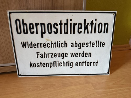 Altes blechschild post - altes,
