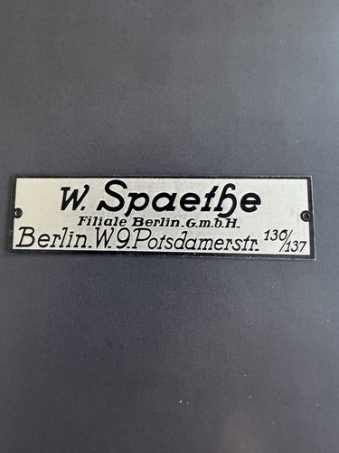 Altes blechschild spaethe - altes, blechschild/w.spaethe