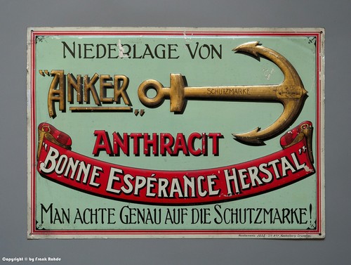 Altes blechschild niederlage - -,