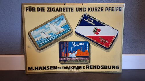 Blechschild,alt,Hansen